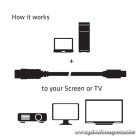 Club 3D Kábel - CAC-2163 (Mini DisplayPort to DisplayPort 1.2, 2m, 4K 60Hz, Bidirektional, 21.6Gbps, zárral)