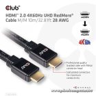 Club 3D Kábel - CAC-2313 (HDMI 2.0, 4K60Hz, M/M, 10m, RedMere, Uni-directional)