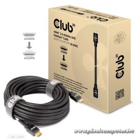  Club 3D Kábel - CAC-2314 (HDMI 2.0 4K60Hz RedMere, M/M, 15m, 18Gbps, UHD, AWG28)