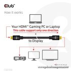 Club 3D Kábel - CAC-2314 (HDMI 2.0 4K60Hz RedMere, M/M, 15m, 18Gbps, UHD, AWG28)