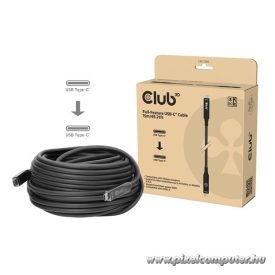   Club 3D Kábel - CAC-2580 (USB-C to USB-C, M/M, AOC kábel, 8K60Hz, 10Gbps, 60W, 15m)