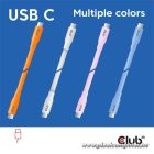 Club 3D Kábel - CAC-3001 (USB-C, PD 240W, 20Gbps, 4K60Hz, 2m, fehér)