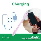 Club 3D Kábel - CAC-3002 (USB-C, PD 240W, 20Gbps, 4K60Hz, rózsaszín, M/M, 2m)