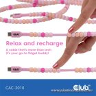 Club 3D Kábel - CAC-3010 (USB-C, PD 240W, 20Gbps, 4K60Hz, pink, M/M, 2m)