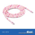 Club 3D Kábel - CAC-3010 (USB-C, PD 240W, 20Gbps, 4K60Hz, pink, M/M, 2m)