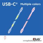 Club 3D Kábel - CAC-3011 (USB-C, PD 240W, 20Gbps, 4K60Hz, kék, M/M, 2m)