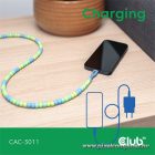 Club 3D Kábel - CAC-3011 (USB-C, PD 240W, 20Gbps, 4K60Hz, kék, M/M, 2m)