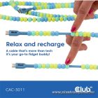 Club 3D Kábel - CAC-3011 (USB-C, PD 240W, 20Gbps, 4K60Hz, kék, M/M, 2m)