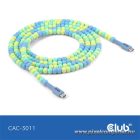 Club 3D Kábel - CAC-3011 (USB-C, PD 240W, 20Gbps, 4K60Hz, kék, M/M, 2m)