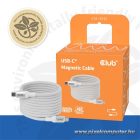 Club 3D Kábel - CAC-3032 (USB-C, Mágneses, PD3.1, 240W, 20Gbps, fehér, M/M, 2m)