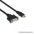 Club 3D Átalakító - CAC-HMD>DFD (HDMI MALE to DVI-D FEMALE, passzív, digitális jelekhez, nincs analóg)