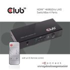 Club 3D Switch - CSV-1370 (HDMI 2.0, 4K60HZ, 4 Port, IR távvezérlővel)
