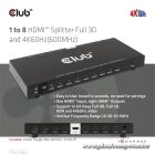 Club 3D Splitter - CSV-1383 (1 to 8 HDMI, 4K60Hz, HDR, Full 3D, 6Gbps, 12-bit Deep Color)