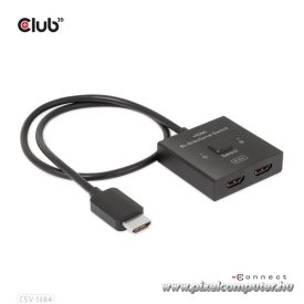   Club 3D Switch - CSV-1384 (HDMI 2-az-1-ben, Kétirányú, 8K60Hz/4K120Hz, HDR, HDMI 2.1)