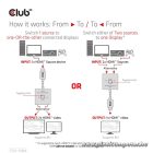 Club 3D Switch - CSV-1384 (HDMI 2-az-1-ben, Kétirányú, 8K60Hz/4K120Hz, HDR, HDMI 2.1)