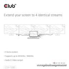 Club 3D Splitter - CSV-1385 (1 to 4 HDMI, 4K120Hz, 3D, HDCP 1.4/2.2, Audio, 6Gbps)