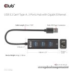 Club 3D USB Hub - CSV-1430A (3.2 USB-A to 3xUSB-A, RJ45)