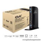 Club 3D Notebook Dokkoló - CSV-1460 (4K60HZ DUAL DISPLAY, 3.1 USB-A to 2x DP, 6x USB3.2, RJ45, 3.5 Jack Audio + Mic)