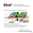 Club 3D Notebook Dokkoló - CSV-1460 (4K60HZ DUAL DISPLAY, 3.1 USB-A to 2x DP, 6x USB3.2, RJ45, 3.5 Jack Audio + Mic)