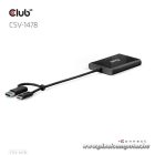 Club 3D Video Splitter - CSV-1478 (4K60HZ, 3.2 USB-C (USB-A adapterrel) to 2xDisplayPort)