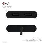 Club 3D Video Splitter - CSV-1478 (4K60HZ, 3.2 USB-C (USB-A adapterrel) to 2xDisplayPort)