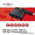 Club 3D Notebook Dokkoló - CSV-1532 (60W, 3.0 USB-C to D-Sub, VGA, 3.0 USB-A, (for Data) 3.0 USB-C)