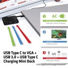 Club 3D Notebook Dokkoló - CSV-1532 (60W, 3.0 USB-C to D-Sub, VGA, 3.0 USB-A, (for Data) 3.0 USB-C)