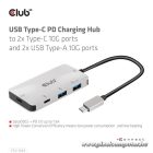 Club 3D USB Hub - CSV-1543 (USB-C Gen 2 to USB-C (data), USB-C (data+charge), USB-A (data), USB-A (data+charge)