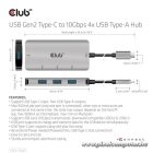 Club 3D USB Hub - CSV-1547 (USB-C Gen 2 to 4xUSB-A 10 Gbps)