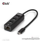 Club 3D USB Hub - CSV-1549 (3.2 USB-C Gen 1 to 3xUSB-A, RJ45,1Gbps)