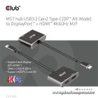 Club 3D USB Hub - CSV-1552 (3.2 USB-C Gen 1 to DisplayPort, HDMI, 4k60Hz)
