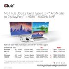 Club 3D USB Hub - CSV-1552 (3.2 USB-C Gen 1 to DisplayPort, HDMI, 4k60Hz)