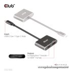 Club 3D USB Hub - CSV-1552 (3.2 USB-C Gen 1 to DisplayPort, HDMI, 4k60Hz)