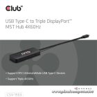 Club 3D USB Hub - CSV-1553 (3.2 USB-C with DP Alt-Mode to 3xDisplayPort, 4k60Hz)