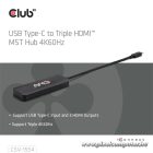 Club 3D USB Hub - CSV-1554 (3.2 USB-C to 3xHDMI, 4k60Hz)