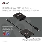 Club 3D USB Hub - CSV-1555 (3.2 USB-C to 2xDisplayPort, 4k60Hz)