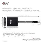 Club 3D USB Hub - CSV-1555 (3.2 USB-C to 2xDisplayPort, 4k60Hz)