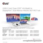 Club 3D USB Hub - CSV-1555 (3.2 USB-C to 2xDisplayPort, 4k60Hz)
