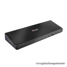   Club 3D Notebook Dokkoló - CSV-1562 (60W, 3.2 USB-C to 3xHDMI, 2x DP, 6x 3.2 USB-A, RJ45. 3,5 Jack)