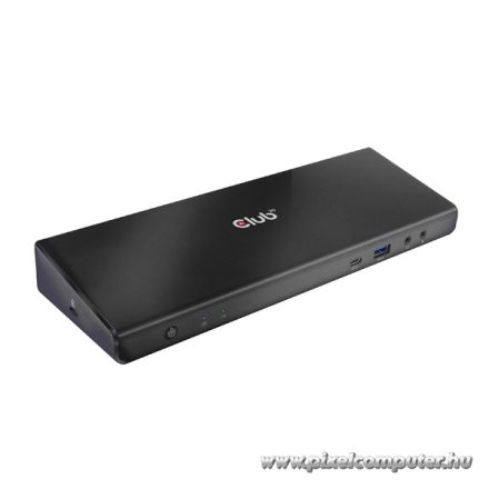 Club 3D Notebook Dokkoló - CSV-1562 (60W, 3.2 USB-C to 3xHDMI, 2x DP, 6x 3.2 USB-A, RJ45. 3,5 Jack)