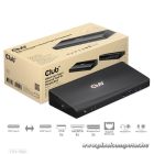 Club 3D Notebook Dokkoló - CSV-1562 (60W, 3.2 USB-C to 3xHDMI, 2x DP, 6x 3.2 USB-A, RJ45. 3,5 Jack)