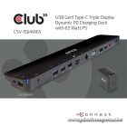 Club 3D Notebook Dokkoló - CSV-1564W65 (65W, 3.2 USB-C to 2xUSB-C, 5x USB-A,HDMI, PD, VGA, RJ45, SD, Micro SD, 3,5 Jack)