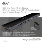 Club 3D Notebook Dokkoló - CSV-1565 (100W, USB-C to 5xUSB-A Gen 1, 2x USB-A 2.0, HDMI, DP,VGA, RJ45, Micro SD, 3,5 Jack)