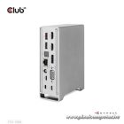 Club 3D Notebook Dokkoló - CSV-1568 (120W, Gen 2 USB-C to 4x USB-A, USB-C Gen 2, 2xHDMI, DP, VGA, RJ45, DC)