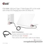 Club 3D Notebook Dokkoló - CSV-1568 (120W, Gen 2 USB-C to 4x USB-A, USB-C Gen 2, 2xHDMI, DP, VGA, RJ45, DC)