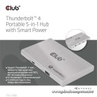 Club 3D USB Hub - CSV-1580 (Thunderbolt 4 to 3x Thunderbolt 4, 1x USB Gen2 Type-A, 100W DC, Max. 10Gbps)