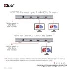 Club 3D USB Hub - CSV-1580 (Thunderbolt 4 to 3x Thunderbolt 4, 1x USB Gen2 Type-A, 100W DC, Max. 10Gbps)