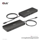 Club 3D Notebook Dokkoló - CSV-1581 (140W, Thunderbolt 4 to 3xThunderbolt 4, 3xUSB-A, SD, TF, RJ45, 3,5 Jack, DC)