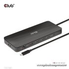 Club 3D Notebook Dokkoló - CSV-1581 (140W, Thunderbolt 4 to 3xThunderbolt 4, 3xUSB-A, SD, TF, RJ45, 3,5 Jack, DC)