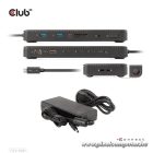 Club 3D Notebook Dokkoló - CSV-1581 (140W, Thunderbolt 4 to 3xThunderbolt 4, 3xUSB-A, SD, TF, RJ45, 3,5 Jack, DC)